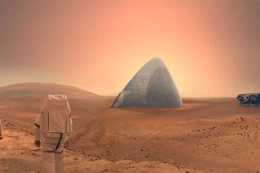 زیستگاه اولین فضانوردان به مریخ را می توان با استخراج و تصفیه فلزات از خاک،چاپ سه بعدی کرد