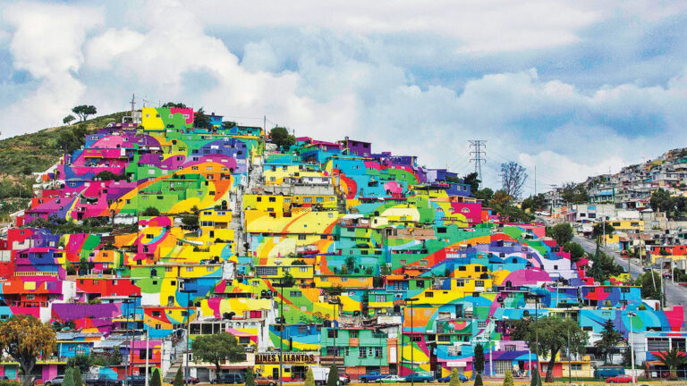 نقاشی دیوارهای شهر پالمیتاس در مکزیک